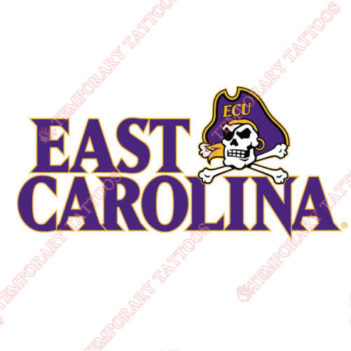 East Carolina Pirates Customize Temporary Tattoos Stickers NO.4310